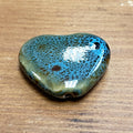 Ceramic Heart Bead - Vertical hole 25mm x 28mm