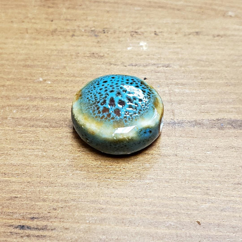Ceramic Large Coin Bead - 20mm x 8mm