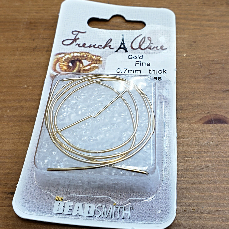 French Wire -Gold Tone Fine 16 Inches of 0.7mm thickness
