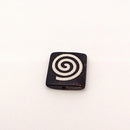 Bone Bead - Tile White Swirl