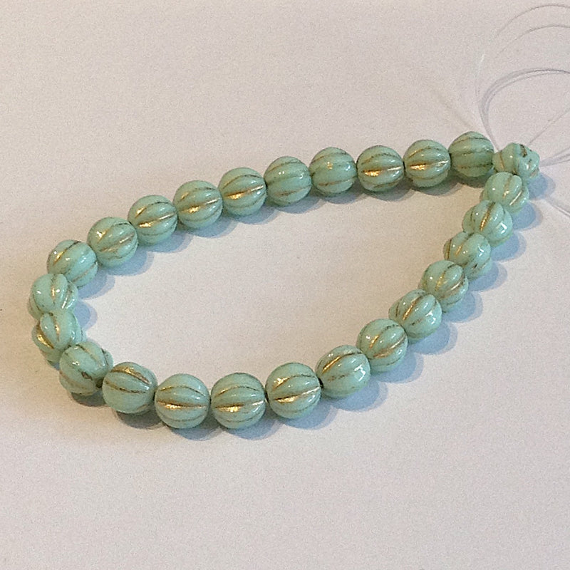 Czech Glass Beads - Melon Beads