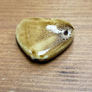 Ceramic Heart Bead - Vertical hole 25mm x 28mm