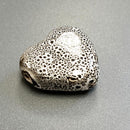 Ceramic Heart Bead - Horizontal top hole 25mm x 28mm