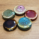Ceramic Large Coin Bead - 20mm x 8mm