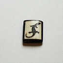 Bone Bead - Tile Black Gecko
