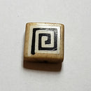 Bone Bead - Tile Square Swirl