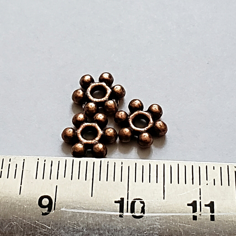6mm Mykonos Metal Spacer Beads - Copper Patina – funkyprettybeads