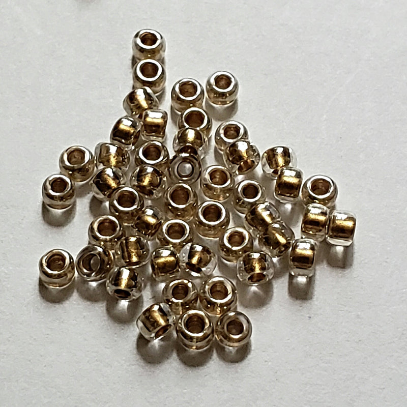 Seed Beads - 15/0 Silver/Gilt and Lined