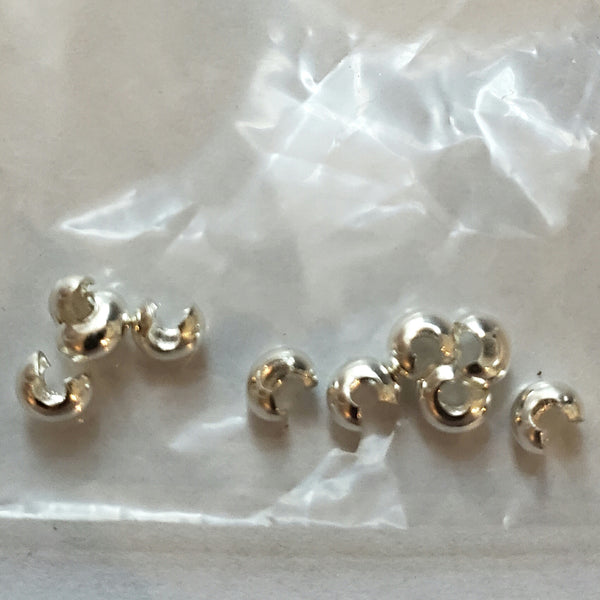 3mm Crimp Bead Covers, Gunmetal - Golden Age Beads